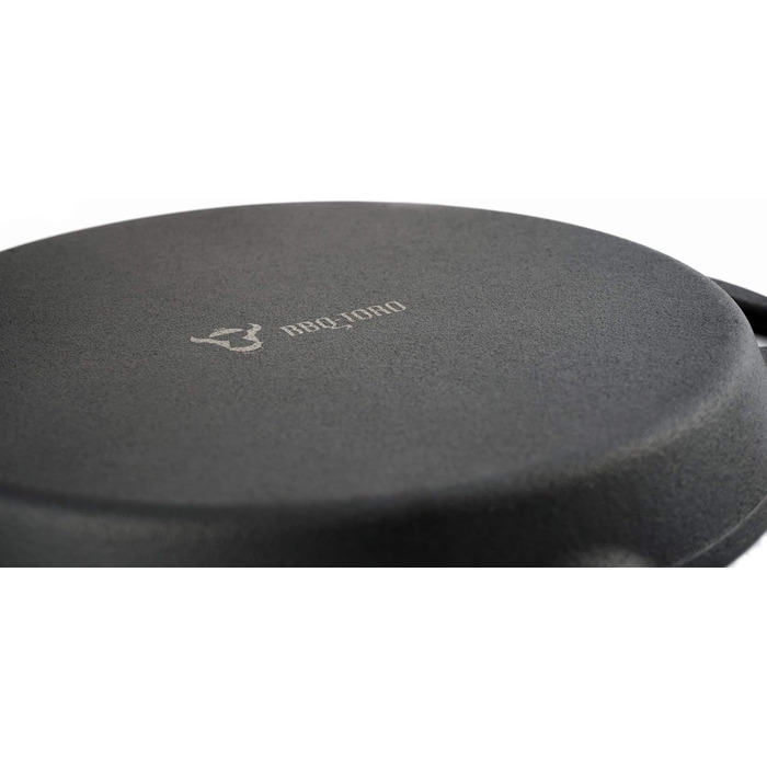 Чавунна сковорода-гриль BBQ-Toro Ø 35 см чавунна сковорода з двома ручками і двома носиками чавунна сервірувальна сковорода сковор