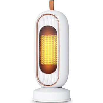 Тепловентилятор потужністю 1300 Вт, керамічний нагрівач PTC, тихий вентилятор, термостат, захист від перегріву та перекидання, для офісу, дому, спальні