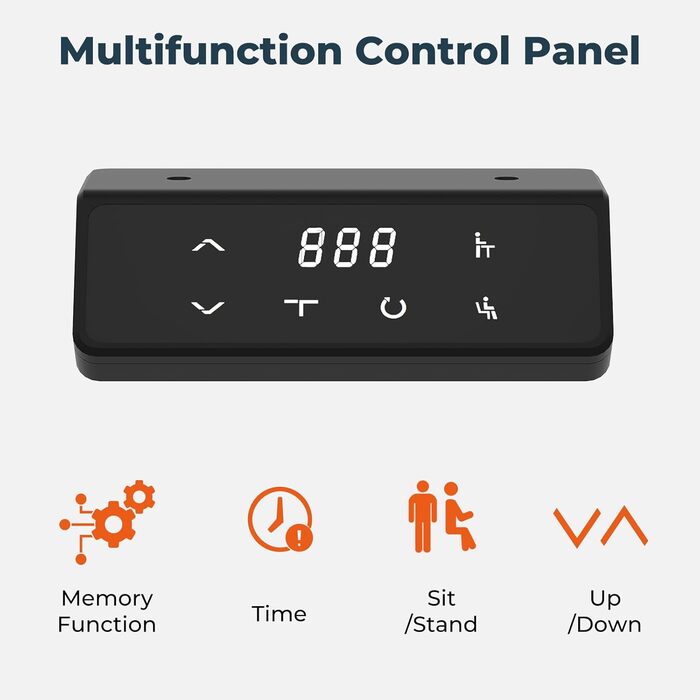 Електричний підйомний стіл з регульованою висотою та стільницею, стіл для роботи стоячи, підйомний комп&39ютерний стіл з гачками, блокування від дітей, функція пам&39яті для офісу та дому - клен 140 x 60 см Білий клен, 1 140x60