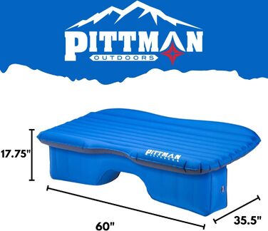 Надувний тканинний матрац Pittman Outdoors AirBedz PPI-BLU-TRKMAT для заднього сидіння, довжина 1,5 м, підходить для великих вантажівок та позашляховиків, синій