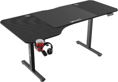 Стіл з регульованою висотою Stryn 160x75 см Електричний стіл Робочий стіл з функцією пам&39яті висоти від 72 до 117 см Чорний 160 x 75 см