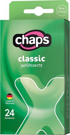 Презервативи chaps Classic Natural, тонкі, прозорі, 24 шт