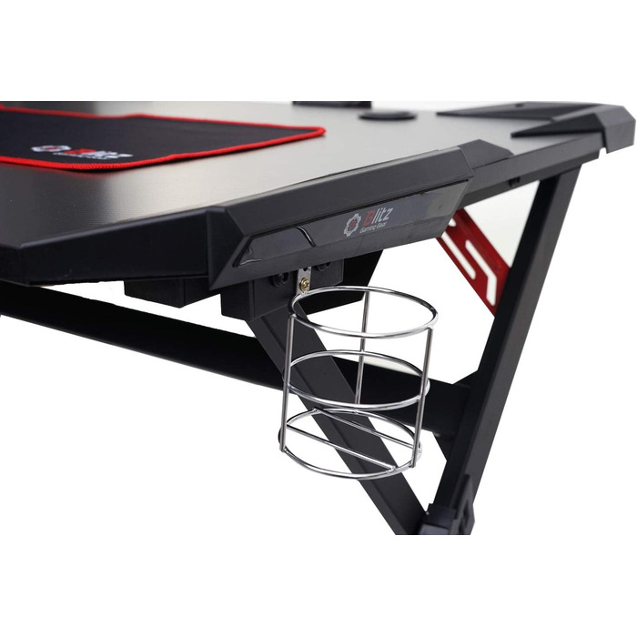 Письмовий стіл Mendler HWC-F11, комп&39ютерний стіл, молодіжний стіл, ігровий стіл, 120x75 см, чорний колір MVG