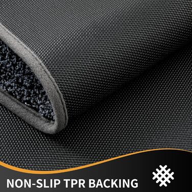 Килимок Mibao для прихожих 50 x 80 см, брудозбірний килимок для вхідних зон, килимок для прихожих, нековзний, суперпоглинаючий килимок для вхідних дверей, задніх дверей, взуття та лап, сірий 50 x 80 см (прямокутний)