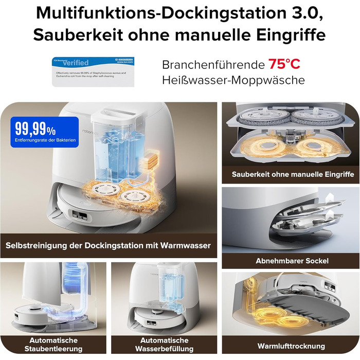 Робот-пилосос roborock Qrevo Curv з функцією миття підлоги та підйомною шваброю, подвійна система проти сплутування, шасі AdaptiLi