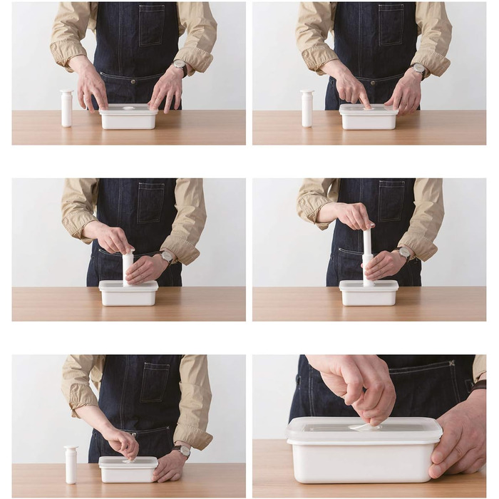 Емальований контейнер для зберігання продуктів у вакуумному герметичному контейнері XL 2,8 л 23,5 x 17,5 x 9,5 см Зберігає свіжість продуктів значно довше Захищає продукти від бактерій та цвілі Вакуумний насос не входить до комплекту