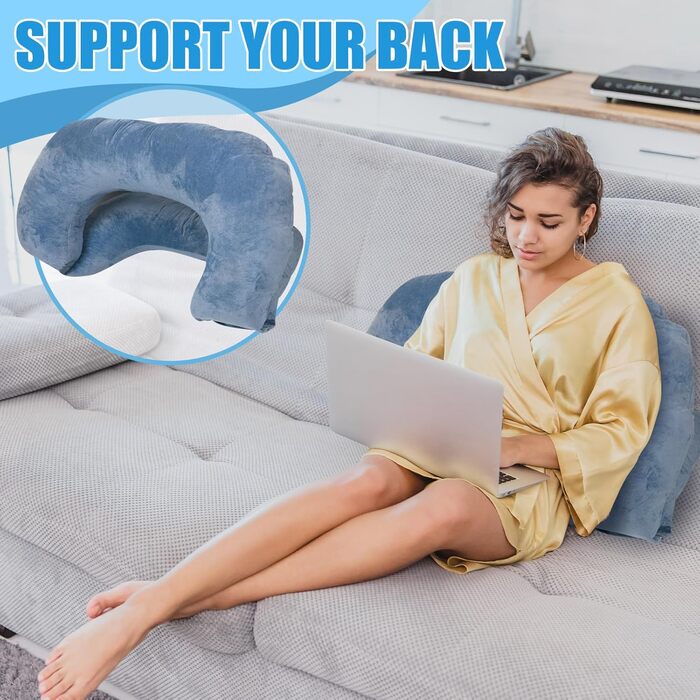 Подушка для читання Gugxiom, знімна подушка для голови для захисту талії та шиї, U-подібна подушка для стояння для дорослих та дітей для відпочинку, читання, годування грудьми, гри та відпочинку