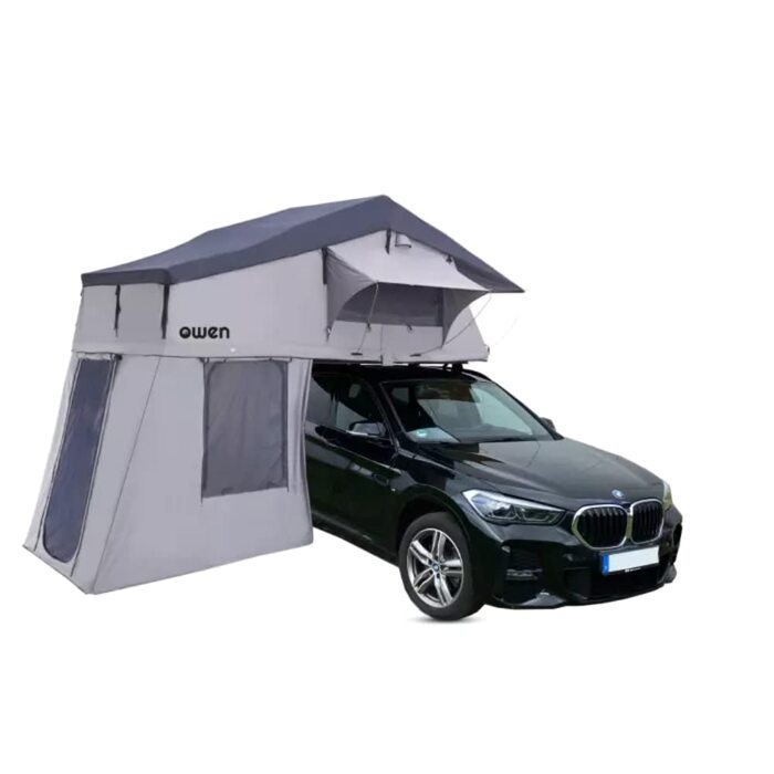 Намет на дах Owen Two Доступний з опцією тенту Кольори на вибір Просторий, комфортний намет на дах автомобіля Ідеально підходить для кемпінгу з автомобілем Універсальний аксесуар для кемпінгу Сірий з тентом