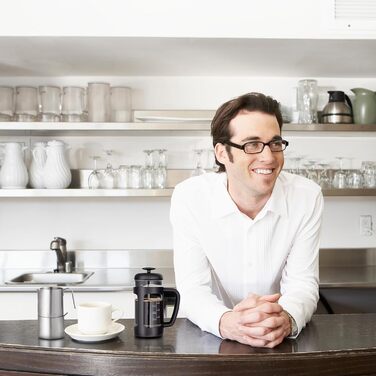 Прес для кавоварки Easyworkz French Press 350 мл з боросилікатним склом, неслизька м&39яка ручка, чорний