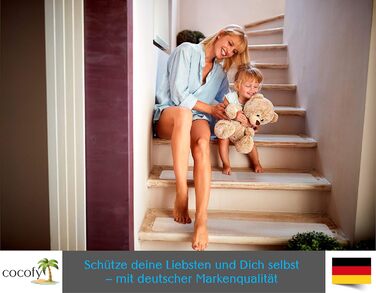 Протиковзкі сходи cocofy, 18 шт. XXL смужок (75x12 см) прозорих для внутрішніх сходів, міцне зчеплення завдяки спеціальній текстурі, зручні для шкарпеток, вкл. монтажний ролик, протиковзкі смужки для сходів 75 см x 12 см прозорі
