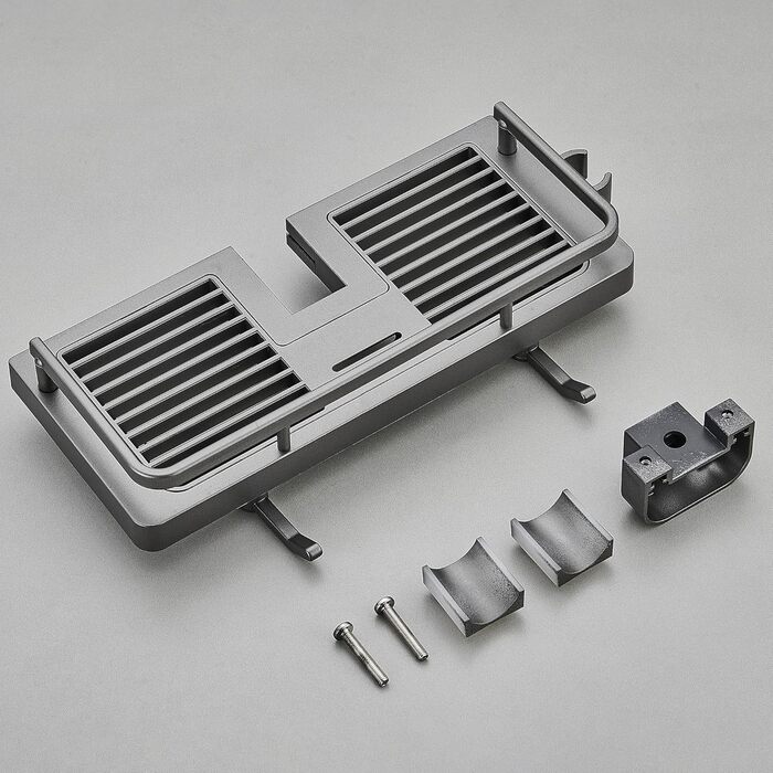 Підставка для душової рейки Стійка для зберігання Душова полиця Без свердління з підвішуванням Тримач для душової лійки Два гачки