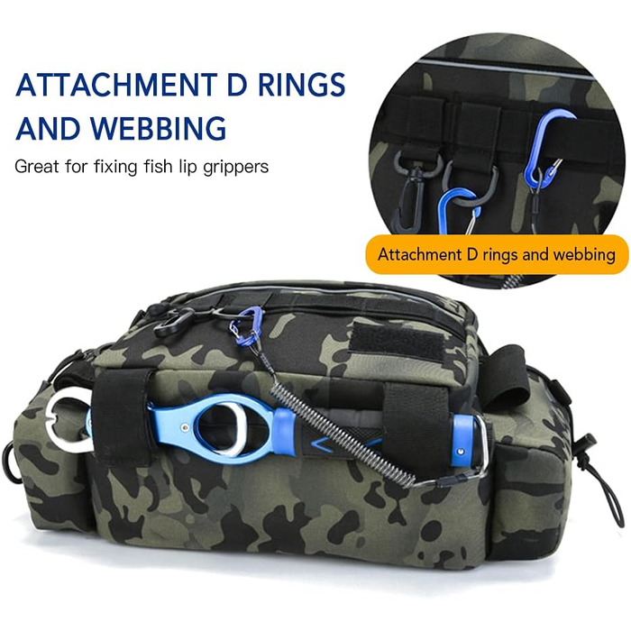 Сумка для риболовлі Lixada Багатофункціональна водонепроникна сумка для рибальської ремні Відкрита сумка на пояс Сумка для котушки Сумка для зберігання приманок Сумка на плече Сумка-органайзер