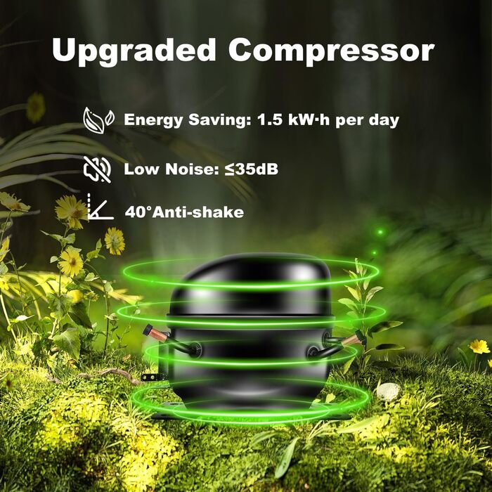 Електричний компресорний холодильник, автомобільний холодильник 50 літрів, 12/24/230 В, міні-холодильник для автомобіля, вантажівк