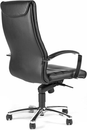 Офісне крісло Topstar Designer, розкішне крісло керівника TD Luxe 10, шкіряне, чорного кольору, 0, чорного кольору