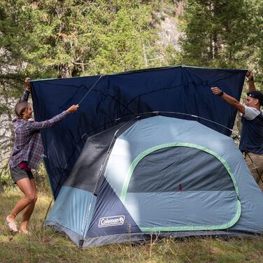 Намет Coleman Skydome 4 особи – швидке встановлення, WeatherTec, 3 сезони, синій, 2,4 × 2,1 м