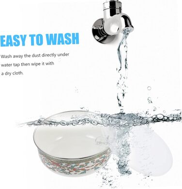 Набір емальованих мисок Amosfun з 5 предметів, багатоцільові миски з кришками для локшини швидкого приготування, салату, супу, мисок для змішування, мисок для зберігання продуктів з гладкою поверхнею для домашнього використання, 18,60 x 18,60 x 7,50 см