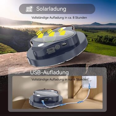 Світлодіодний кемпінговий ліхтар LETOUR, акумуляторний кемпінговий ліхтар з акумулятором 5200 мАг, зовнішній кемпінговий ліхтар, 4 режими освітлення, акумуляторний кемпінговий ліхтар, світлодіодний кемпінговий ліхтар, ліхтар для намету, аварійне освітленн