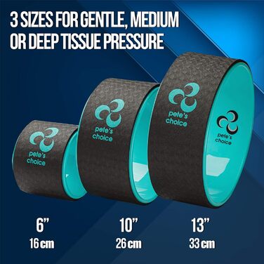 Набір із 3 коліс для йоги схуднення, покращення форми та фізична форма. Аксесуари для йоги для дому. Набір із 3 коліс для пілатесу. Покращення постави