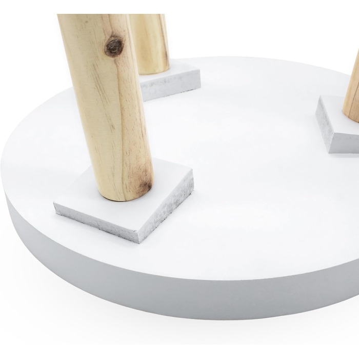 Декоративний дерев&39яний стіл Spetebo 36x30 см - Білий - Маленький бічний столик, журнальний столик, диван-столик