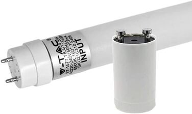 Світлодіодна трубка 120 см, нейтрально-біла (4000 K), 1850 люмен, T8, G13-18W (замінює 36W), включаючи стартер, люмінесцентну лампу LED-TUBE з неоновою трубкою, 5 шт.