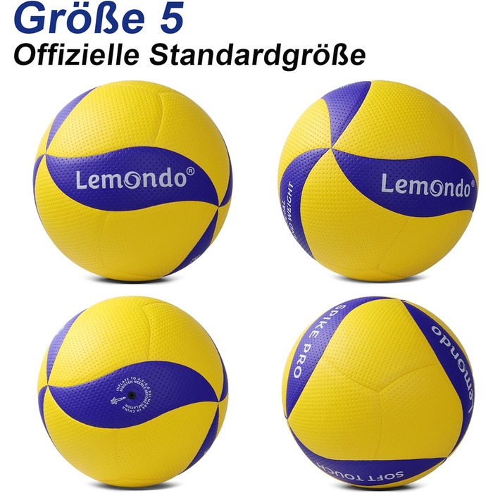 Волейбольний м'яч Lemondo Soft Play Pro (з насосом), Водонепроникний, Для пляжу/басейну та приміщень, Тренувальний/Ігровий