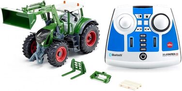 Трактор Fendt 933 Vario з фронтальним навантажувачем, зелений, метал/пластик, 132, на дистанційному управлінні, вкл. пульт дистанційного керування Bluetooth та аксесуари, можливе управління через додаток З пультом дистанційного керування Одиночний, 6793