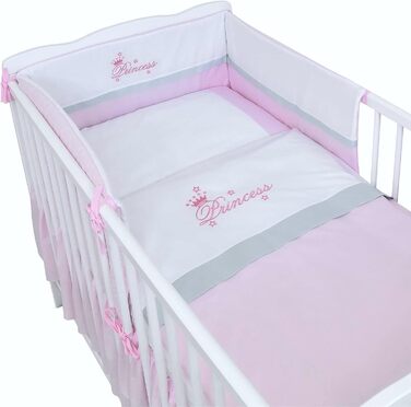 Комплект постільної білизни Generic Baby Deluxe, що трансформується в дитяче ліжко, біле, 140x70 см, Princess Bedding Set (Princess)