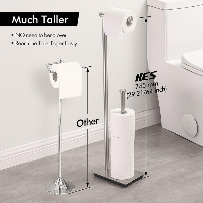 Тримач для туалетного рушника Стоячий тримач для туалетного рушника Тримач для туалетного рушника Нержавіюча сталь SUS304 Тримач д