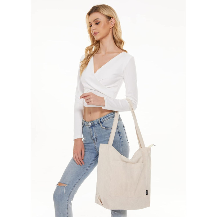 Шнурова сумка Жіноча сумка через плече на блискавці Водонепроникна сумка з кишеньковим відділенням Велика сумка для покупців Сумка