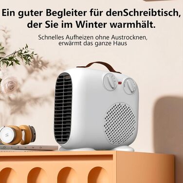 Тепловентилятор потужністю 2000 Вт - Енергозберігаючий, тихий обігрівач з 3 рівнями потужності для кімнат