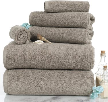Набір рушників Lavish Home, 100 бавовна, без скручування, м'який та поглинаючий, 6 предметів 2 банних рушники, 2 рушники для рук т