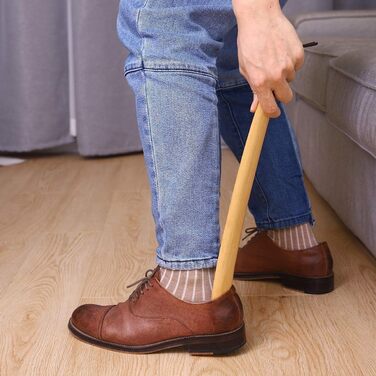 Взуття ріжок - дерев'яний ріжок для взуття ріжок для взуття з підвісною мотузкою, дерев'яний ріжок для взуття буковий ріжок для вз