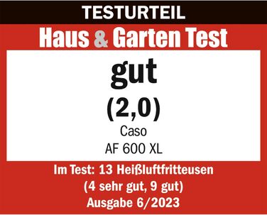 Велика фритюрниця з об'ємом кошика 6 л, 12 автоматичними програмами, сенсорним керуванням, таймером від 1 до 60 хвилин, знімним кошиком для смаження (можна мити в посудомийній машині), 600 XL -
