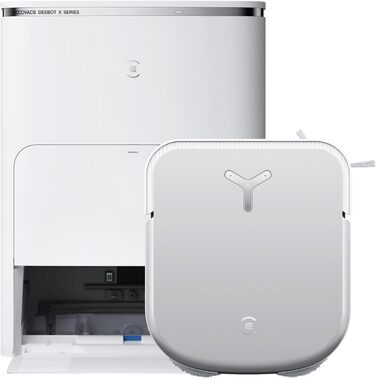 Робот-пилосос ECOVACS DEEBOT X2 OMNI з функцією миття підлоги 8000 Па, тонкий квадратний дизайн, система підйому швабри 15 мм, сам