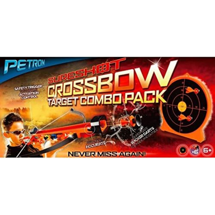 Дитячий арбалет Petron SURESHOT Combo Pack з мішенню, помаранчевий/чорний (1 комплект)