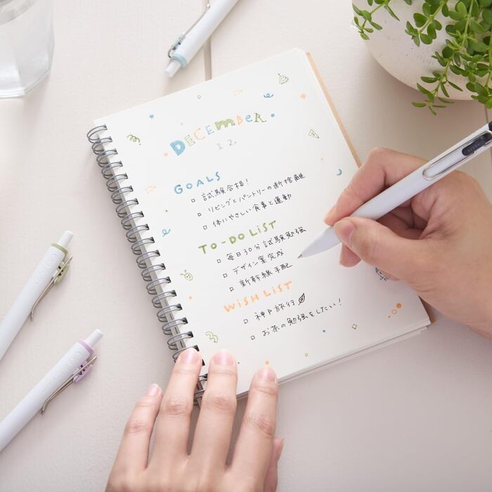 Гелева кулькова ручка Mitsubishi Pencil UMNS38FC8C Uni-Ball One 0.38 Fica Color Set з 8 кольорами