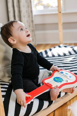 Дерев'яна музична іграшка Baby Einstein Hape Magic Touch Ukulele, 30 мелодій, 2 режими гри та регулювання гучності, від 12 місяців Ukulele Red