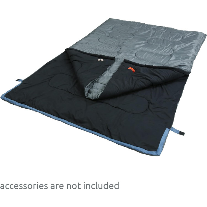 Ваш спальний мішок GEAR 2 Man Marin -7C Ковдра Спальний мішок 220x150 см Двоспальний мішок 3-4 сезони Синій сірий