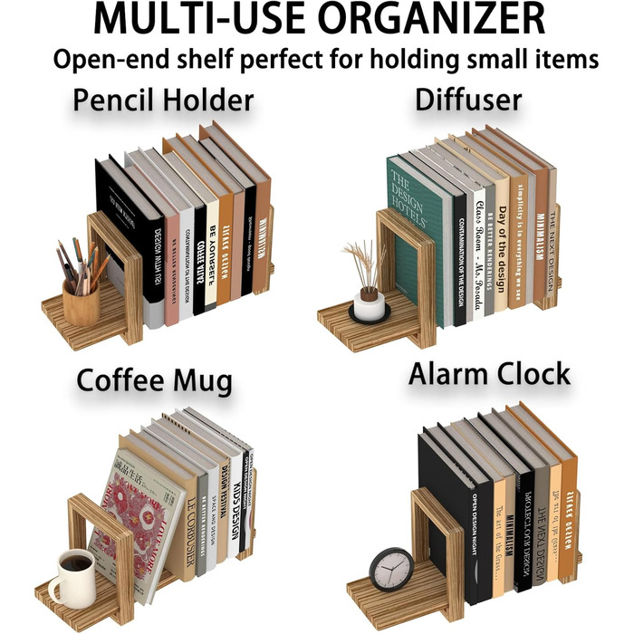 Регульована настільна книжкова полиця, настільні полиці, дерев&39яна підставка для полиць, органайзер для зберігання, розширювана полиця для дисплея, настільна полиця для домашнього офісу, школи (чорна)