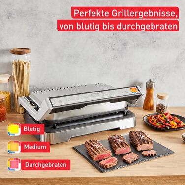 Контактний гриль Tefal OptiGrill 4in1 XL з деком, відкидний, настільний гриль, 12 програм, індикатор рівня приготування, електрогриль, духовка, GC784D10, срібло