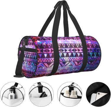 Спортивна сумка-мішок для подорожей, блискучий принт, чорна, універсальний розмір