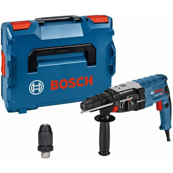 Перфоратор Bosch Professional GBH 2-28 F (у комплекті з додатковою ручкою, обмежувачем глибини 210 мм, машинним полотном, швидкоза