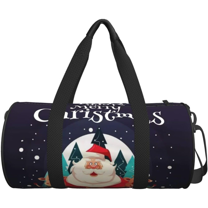 Яскрава спортивна сумка з новорічним дизайном, дорожня сумка для чоловіків та жінок, великий спортивний мішок