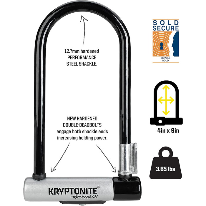 Кабель Kryptonite KRYPTOLOK STD із застібкою Kryptoflex зі шнуром, чорний/сріблястий/помаранчевий, один розмір