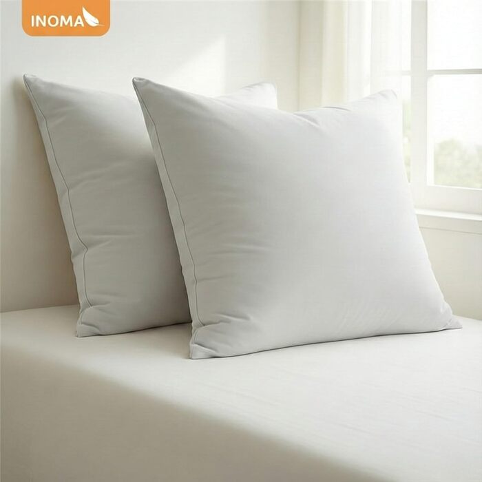 Комплект з 2 шт. - Готельні подушки, ультрам&39яка суміш пера та пуху (90 пера, 10 пуху), зроблено в Німеччині, сертифіковано Oeko-TEX, універсальне призначення, підходить для цілорічного використання, 80x80 -