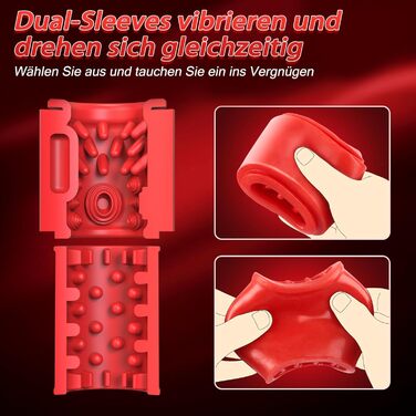 Електричний мастурбатор-секс-іграшка для чоловіків - мастурбація, секс-іграшка для чоловіків, соло, пари, екстремальний секс з 10 вібраційними та обертовими функціями, кишенькові мастурбатори для пеніса, мінетні секс-іграшки