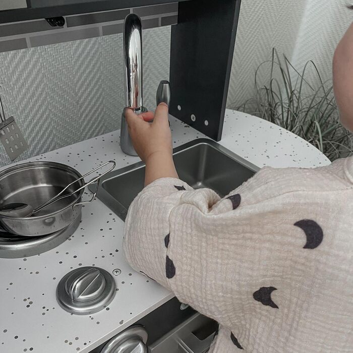 Дитяча іграшкова кухня зі світлодіодним спалахом, дерев'яна дитяча іграшка, рольові кухонні аксесуари, включаючи рольову кухню для