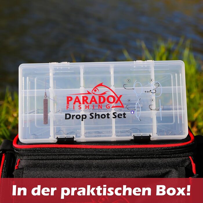 Набір повідків Drop Shot - 25 шт. (3,5 г/5 г/7 г/10 г/14 г) по 5 шт. кожен з коробкою - Джиг-головки, повідці Cheburashka, повний набір Drop Shot