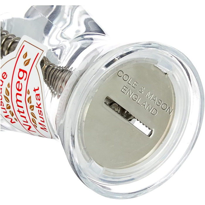 Акрилова шліфувальна машина для подрібнення та зберігання цілого мускатного горіха. Висота 10 см, 277130