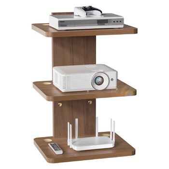 Плаваючі полиці для розважального центру WALI, витримує до 10 кг, полиця для телевізора з посиленою деревиною для DVD-програвачів, кабельних приставок, ігрових консолей, аксесуарів для телевізорів (CS201N), 1 полиця, 3 полиці